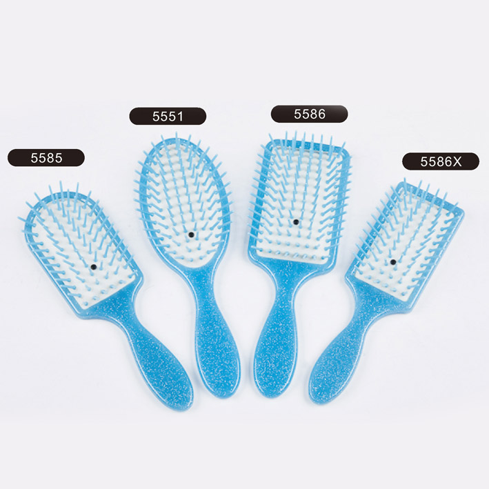 5pcs Plastic hair brush with massage pins