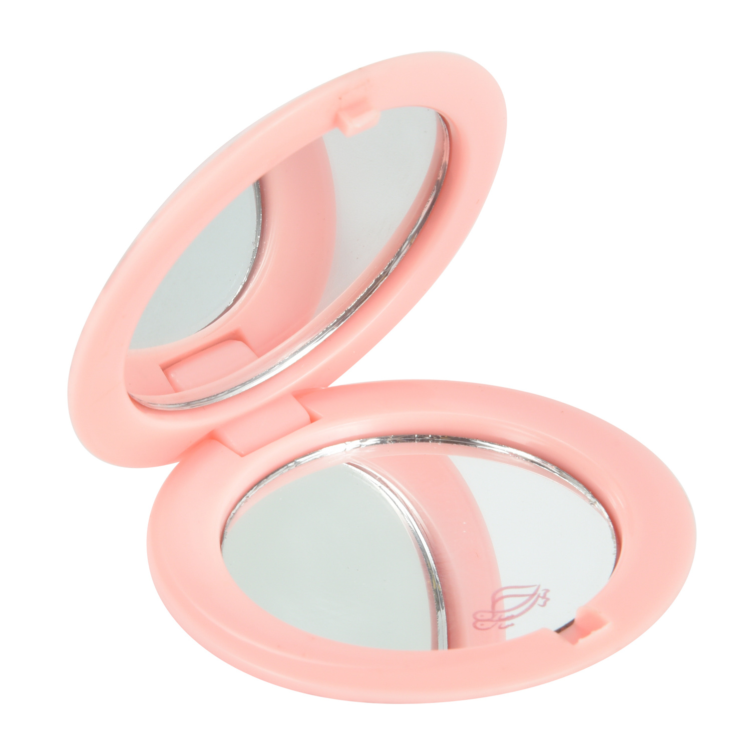 Round compact foldable mirror