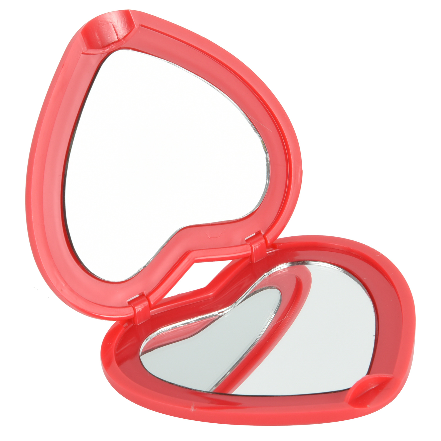 Heart style foldable compact mirror