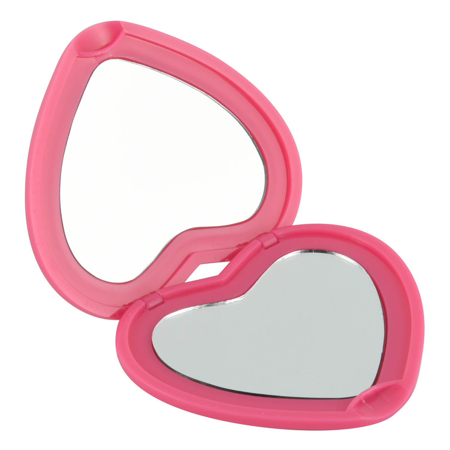 Heart style foldable compact mirror