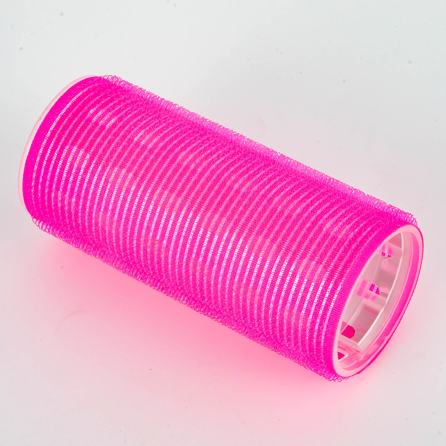 Transparent core with aluminium sheet colored lining hair rollers
