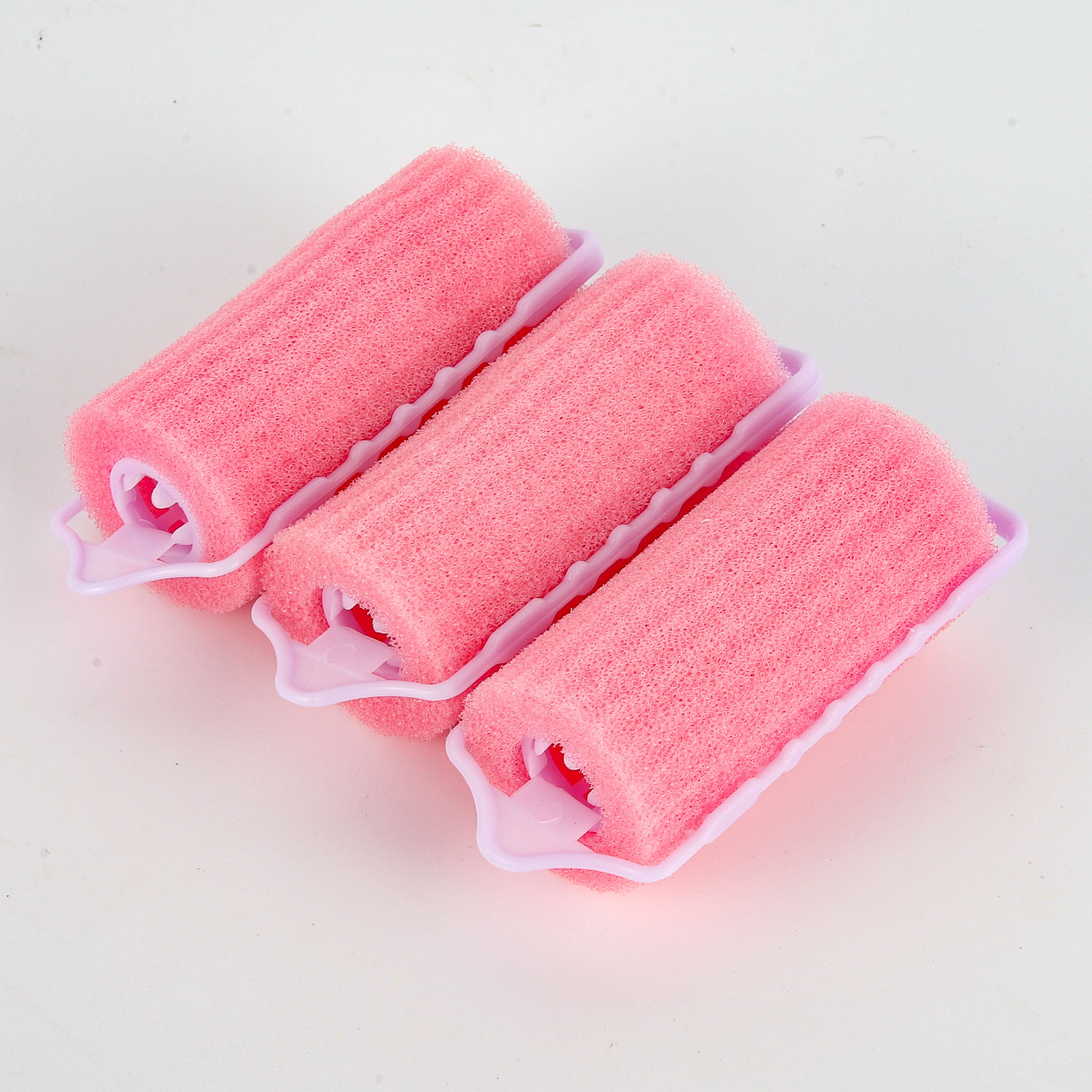 Pink Sponge Hair Rollers
