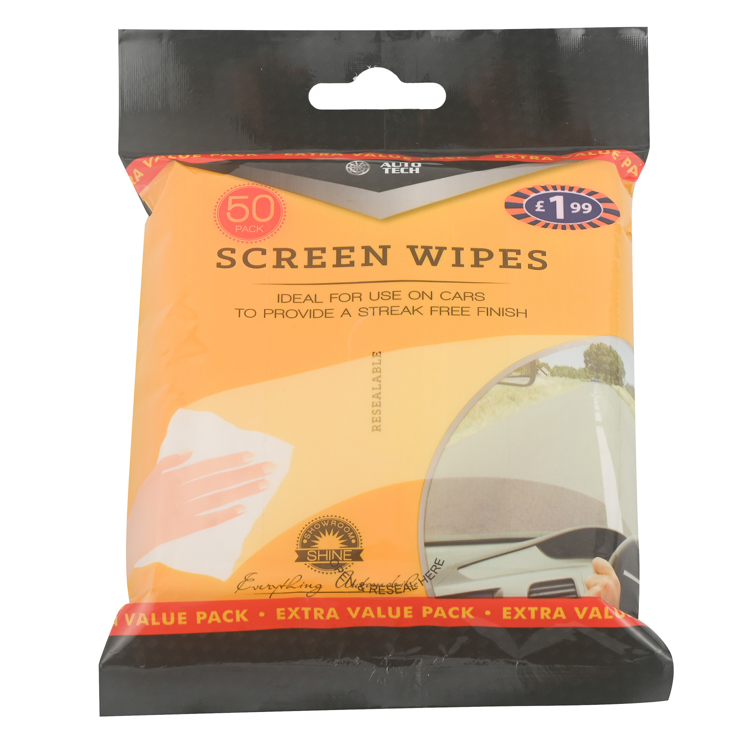 Screen Wipes Ideal for Use on Cars to Provide a Streak Free Finish