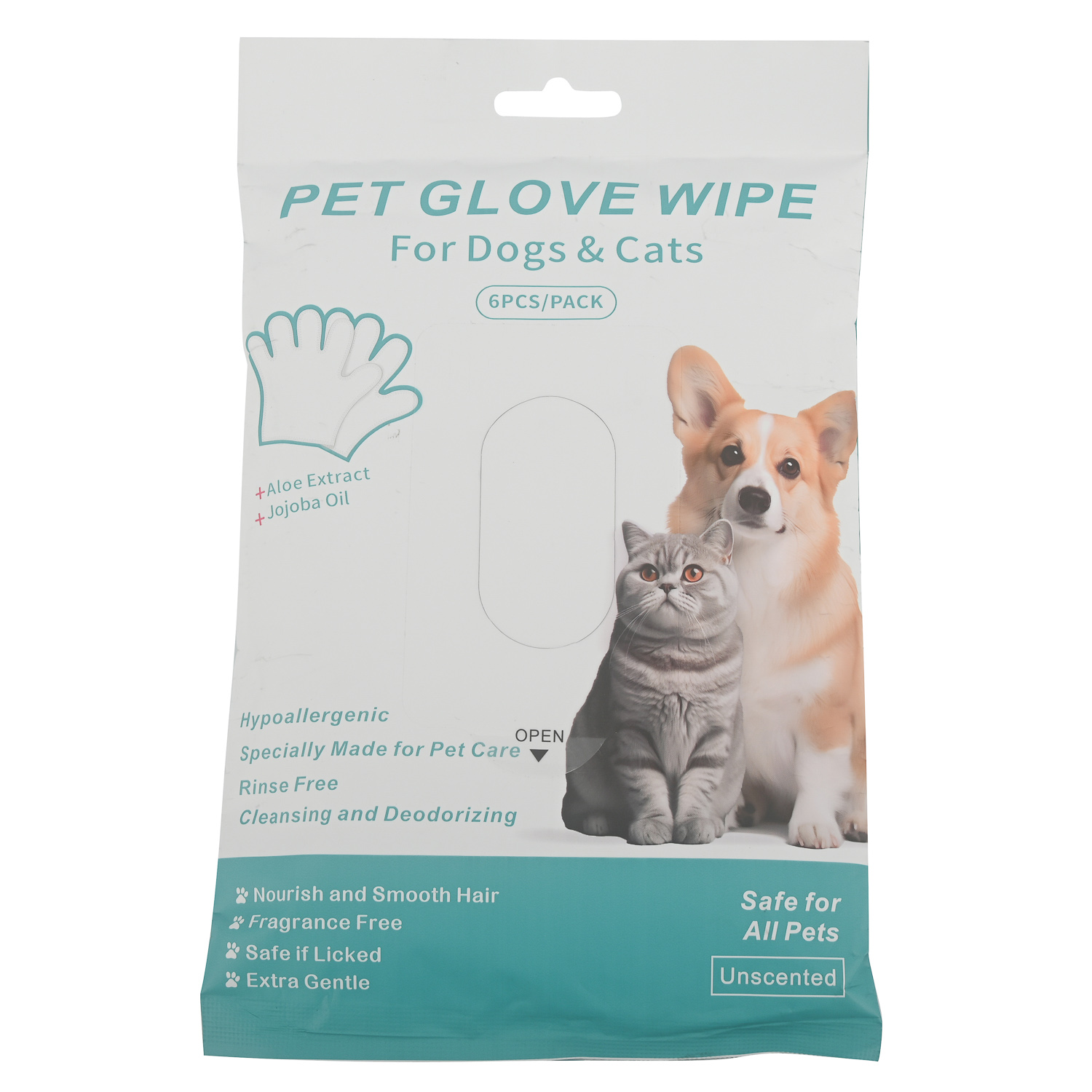 Pet Glove Wipe for Dogs & Cats