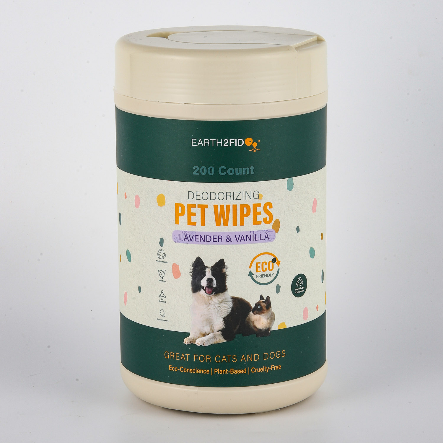 Lavender & Vanilla Pet Wipes 200 Count
