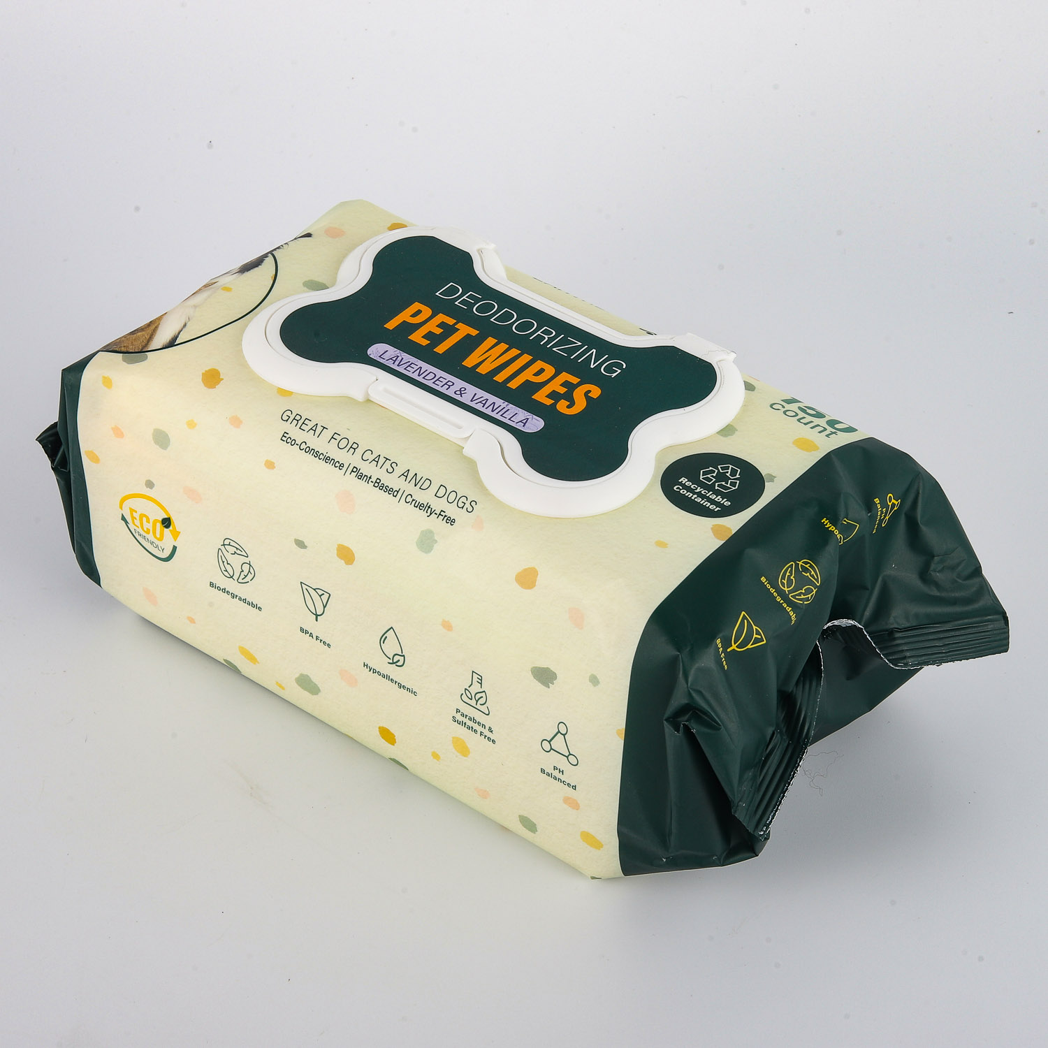 Deodorizing Pet Wipes 150 Count